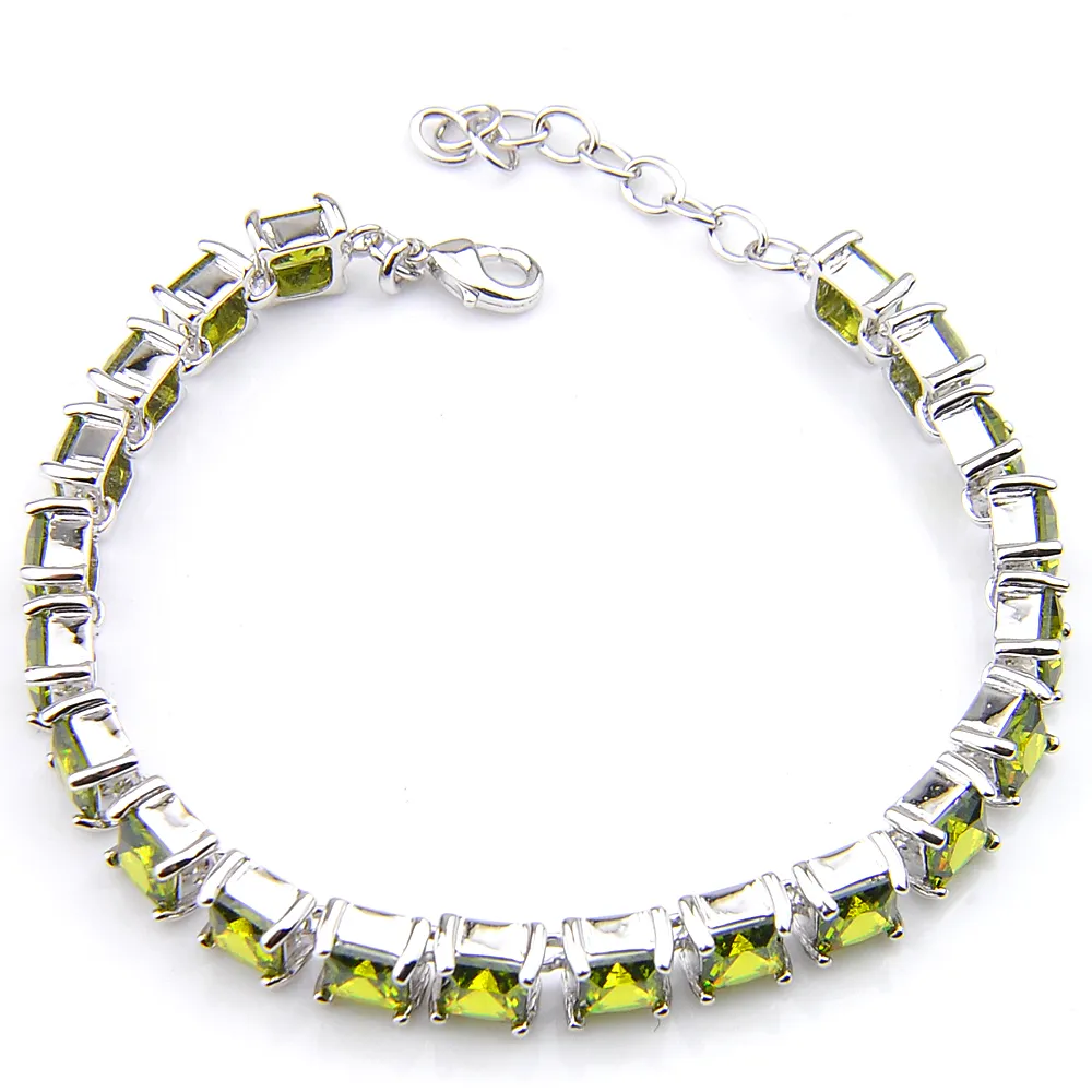 luckyshien 5 mm silver 925 round peridot gems bangles for womens europe popular cz zircon bracelets bangles free