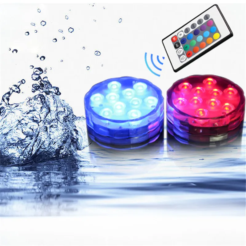 LED Submersible Candle floral tea Light flashing Waterproof wedding party vase lamps decoration lamp hookah shisha accessories W29