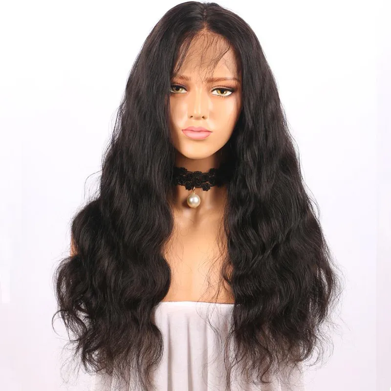 Body Wave Human Hair Lace Front Wigs With Baby Hair Pre Plucked Brazilian Virgin Hair Wigs For Black Women Natural Color 12-24 Inch