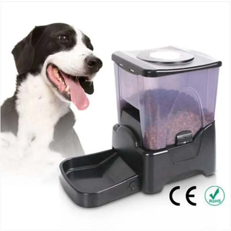 2018 Wholesales !!! PF-10A High Capacity Portion Control Automatic Pet Feeder Food Dispenser Black Automatic Feeders & Waterers