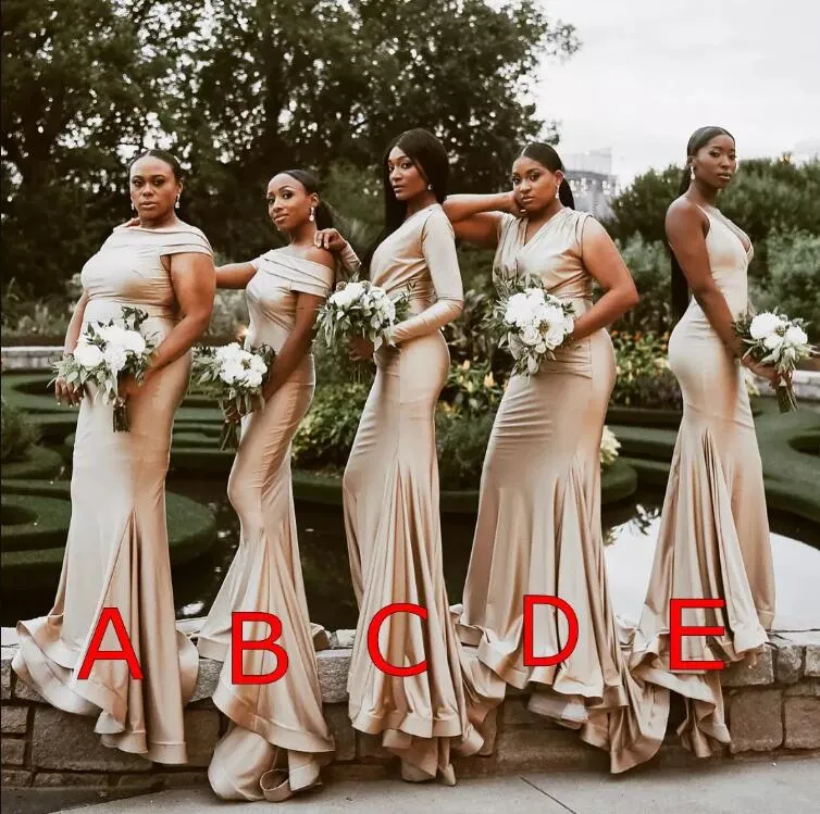 Plus Size African Champagne 2019 Mermaid Abiti Da Damigella Donore Maid Of The Honor Abiti Abiti Da Ballo Formale Abiti Da Uomo Doro Da 125 45 DHgate