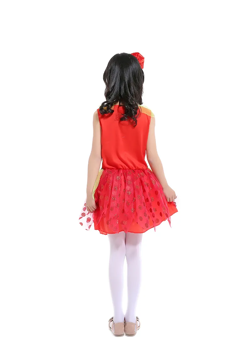 Costumes Halloween Vêtements pour enfants filles Strawberry princess robe Dance costume avec bandeau tutu jupe filles robes cosplay performance