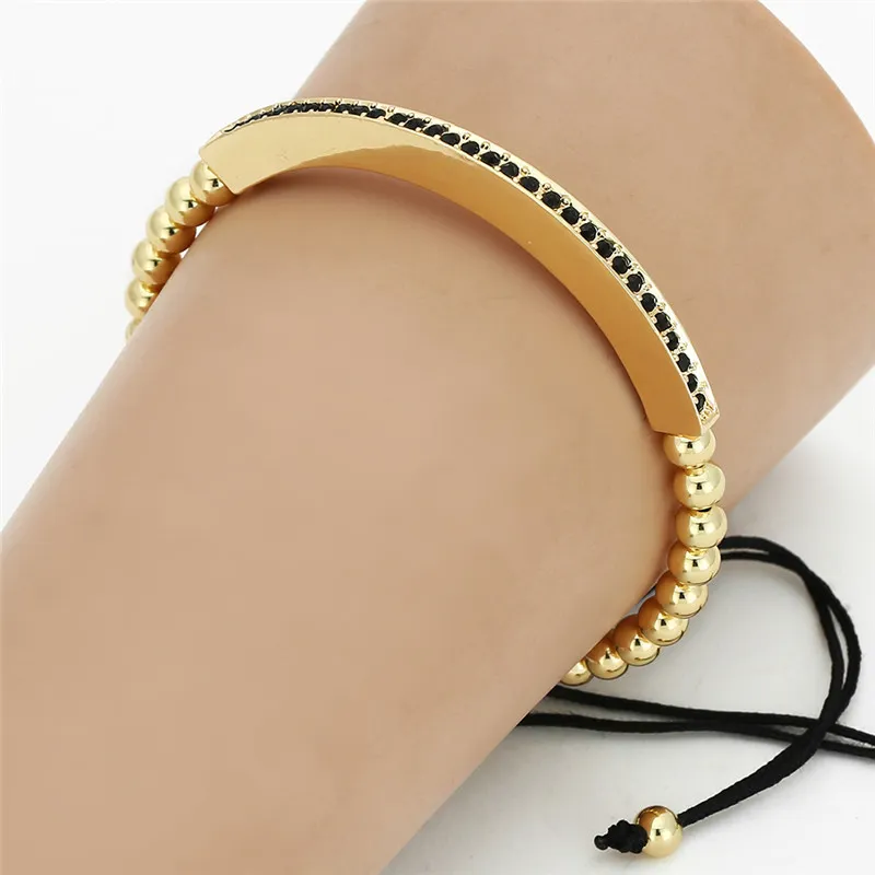 New Design Fashion Lovers Gold Plated Handmade Copper Beads Link Bracelets for Sale