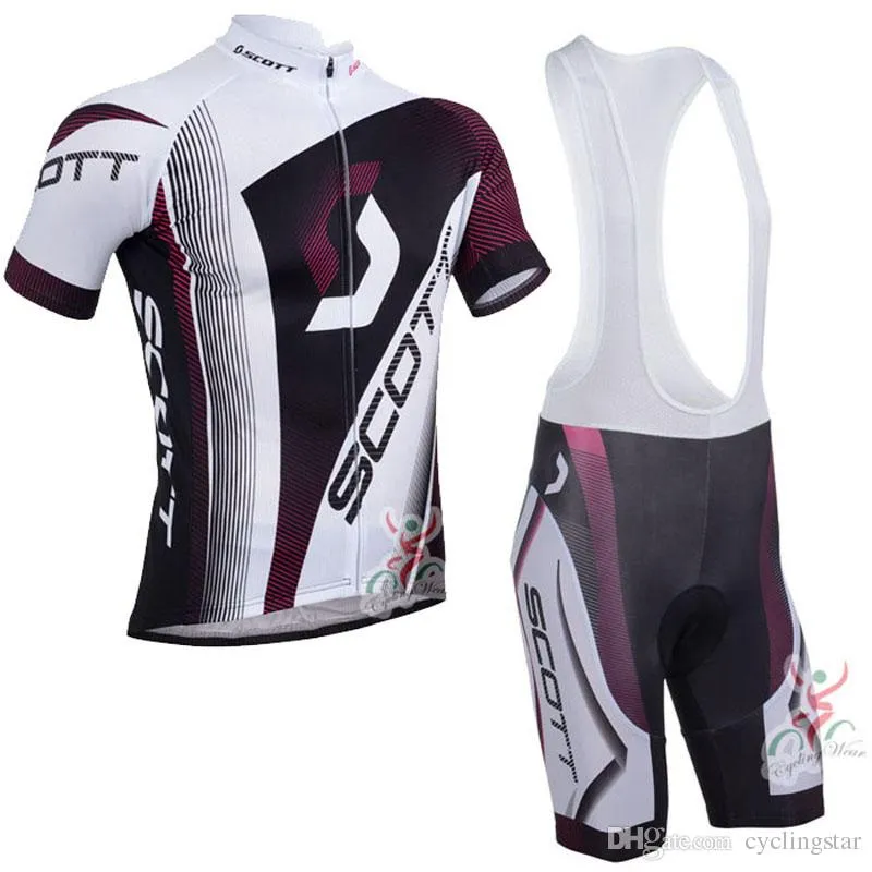 2021 Pro Scott Cycling Jerseys Bike Kleding Fietskleding Mens Korte Mouwen Bib Shorts Set MTB Maillot Ropa Ciclismo Y21040116