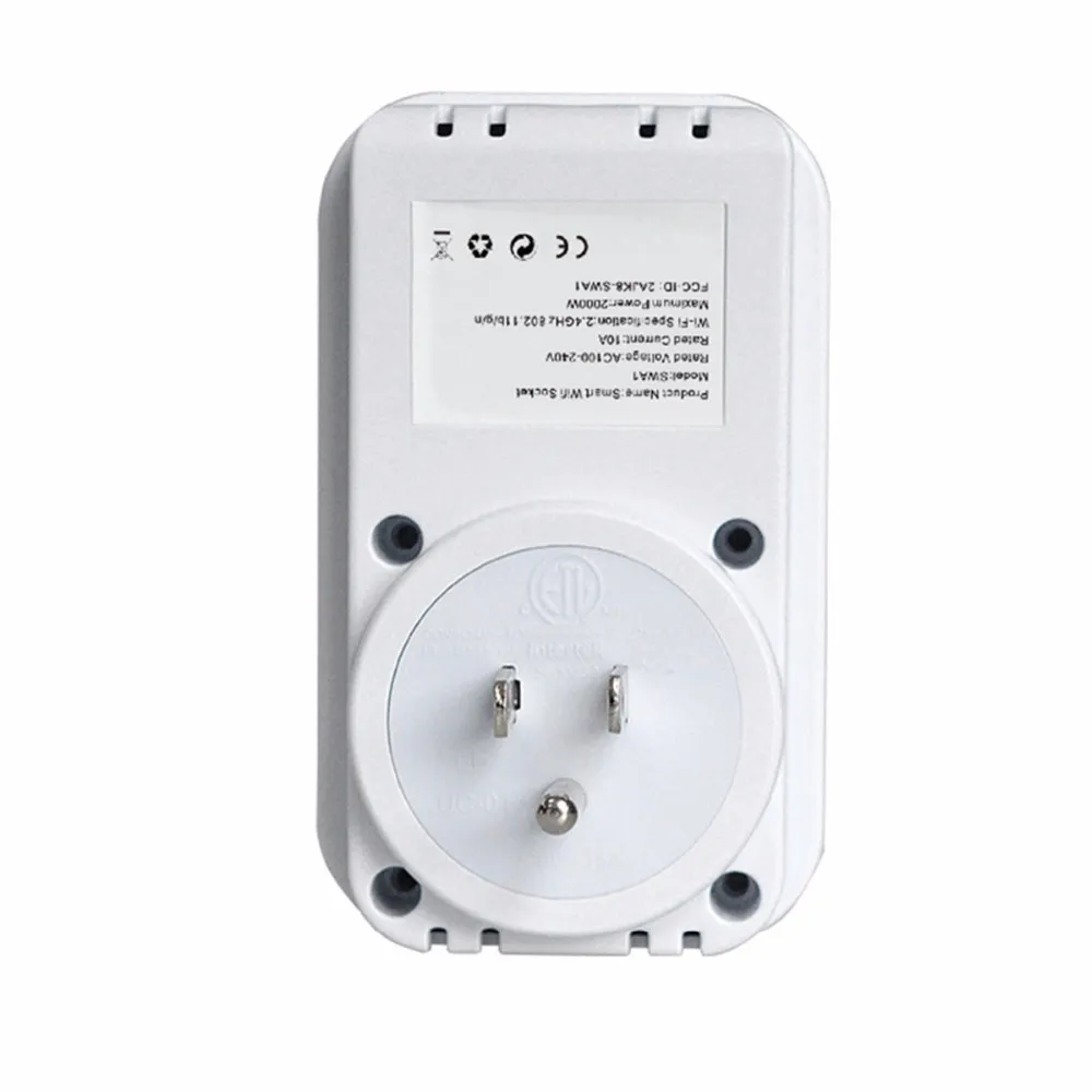 Smart Socket Plug WIFI Bezprzewodowe zdalne gniazdo Adapter zdalnego sterowania Gniazdo Outlet Przełącznik rozrządu dla inteligentnych automatyki domowej z jednym telefonem