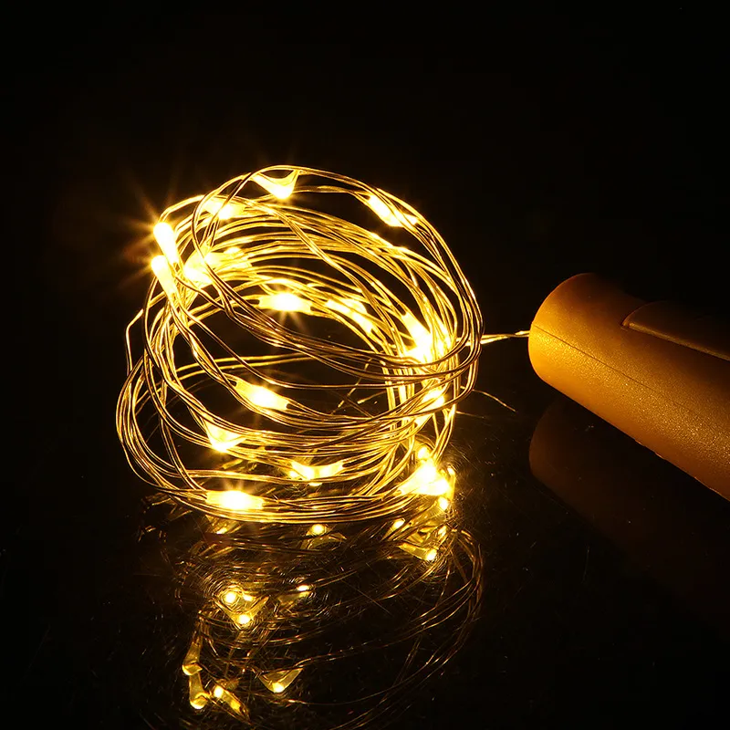 Noel Tatil Süslemeleri Peri Işıkları 2 M 20 LEDS Cork Şekilli Dize Işık Şişe Stoper Xmas Parti Düğün Için