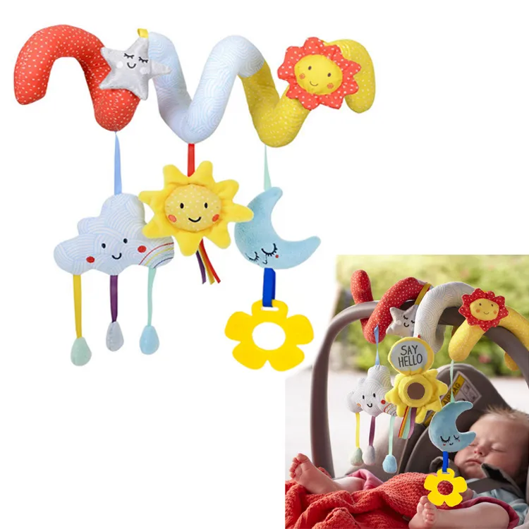 Jouet pour bébé berceau tournant autour du lit poussette en spirale jouant jouet tour de voiture suspendu hochets pour bébé jouets mobiles Bebe 0-12 mois