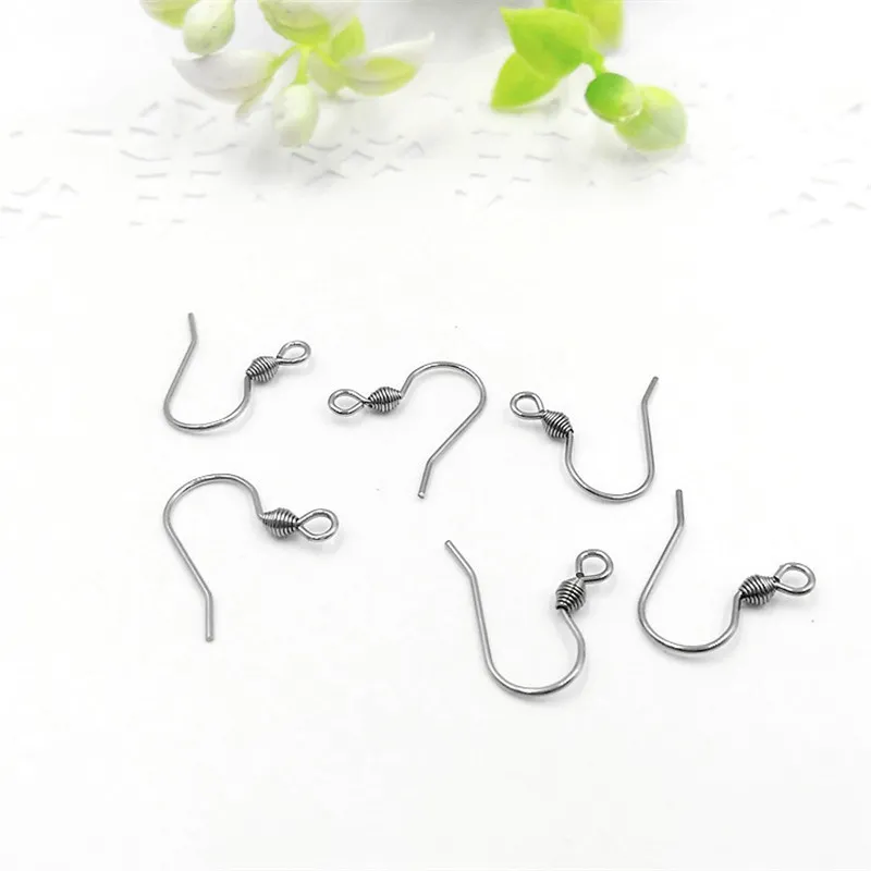 / kirurgisk rostfritt stål täckt silverpläterad örhänge krokar Nickelfri Örhängen Clasps för DIY-fynd Partihandel