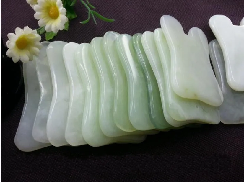 Modern Natural Jade Stone Guasha Gua Sha Board Square Shape Massage Hand Massager Avkoppling Hälsovård Skönhetsverktyg