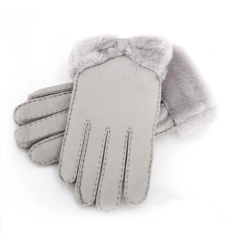 Hele - Warme winter dames leren handschoenen echte wollen handschoenen dames 100% kwaliteitsborging2305