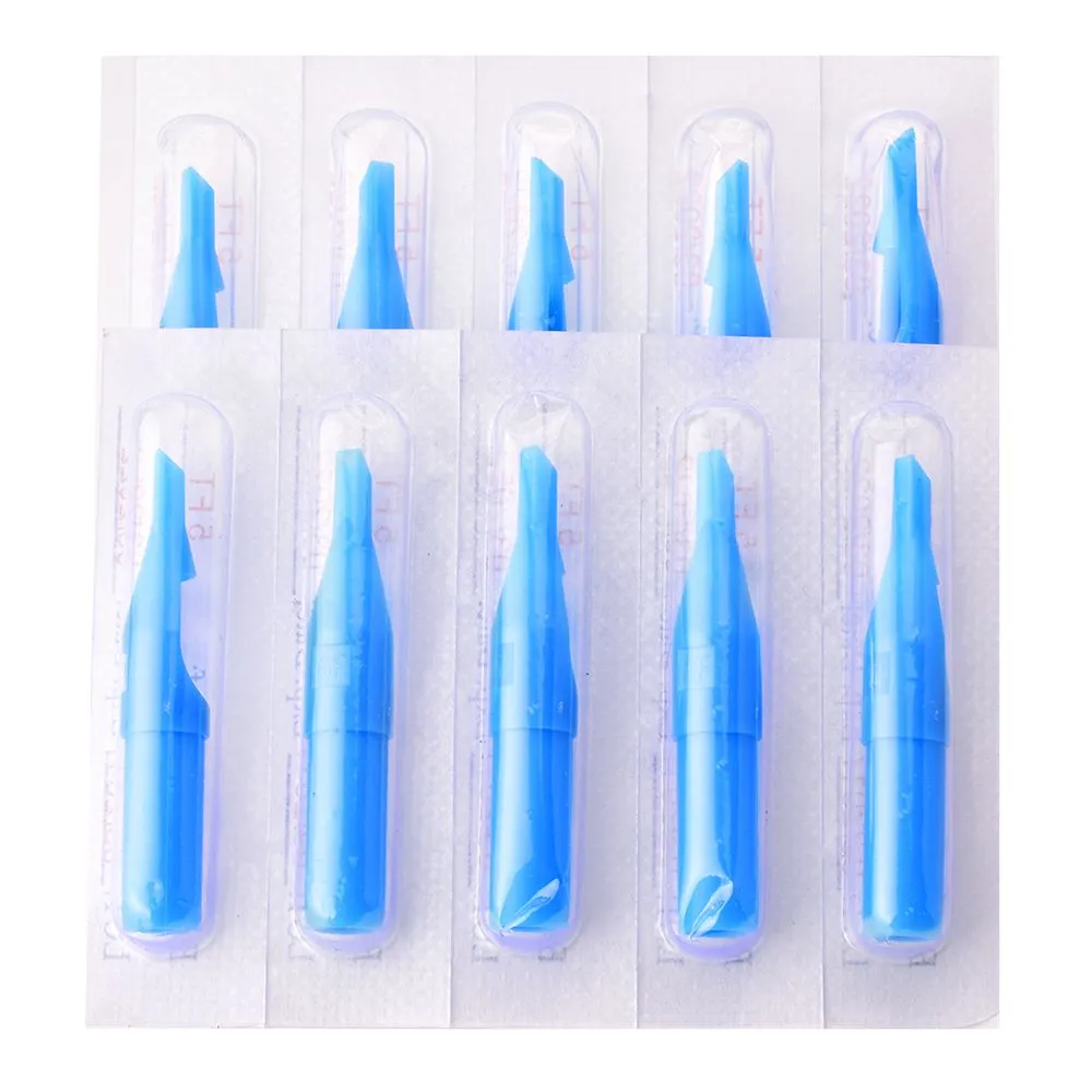 Disposable Tattoo Tips Blue Sterile Nozzle Tip Plastic 13FT 5FT 7FT 9FT 11FT For Tattoo Permanent Makeup Needles Tips