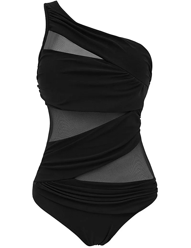 2018 Plus Size Push Up Monokini Strapless One Piece Swimsuit For Women