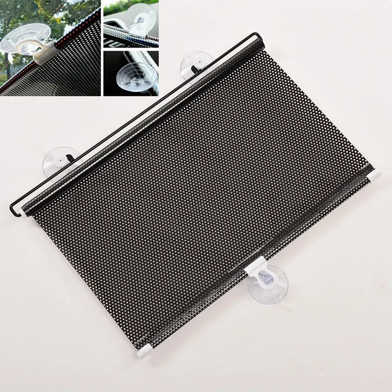 Black Auto Sun Visor Car Sun Shade Car Window Suction Cup Car Curtain Auto Sun Shade Covers Sunshade