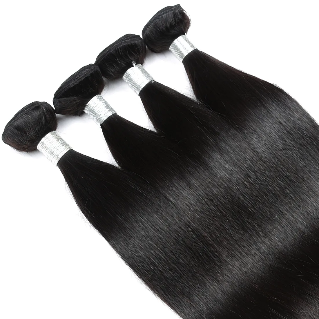 12A Cabello humano crudo recto 4 paquetes Extensiones de cabello indio malasio peruano brasileño 5632136