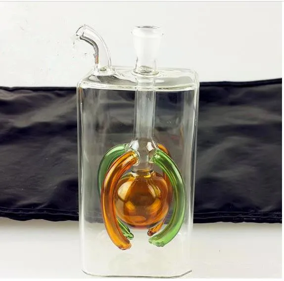 Square inside four claw hookah glass ball ,Wholesale Bongs Oil Burner Pipes Water Pipes Glass Pipe Oil Rigs Smoking Free Shipping