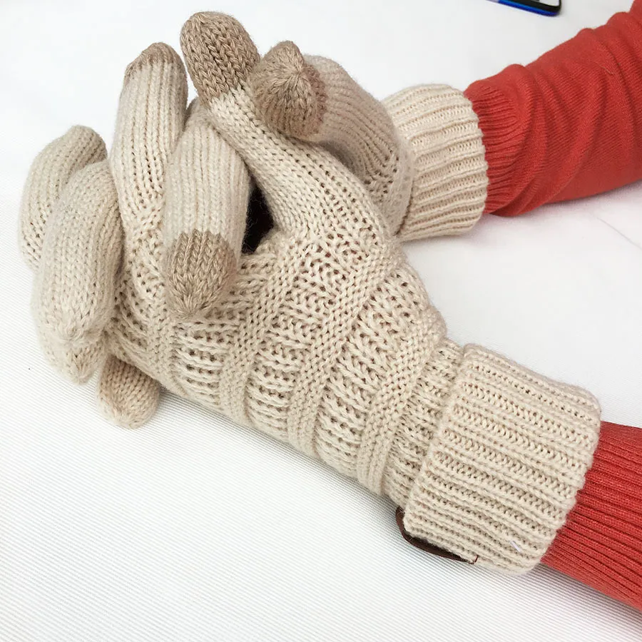 Guantes impermeables de lana para mujer Ropa de abrigo de invierno