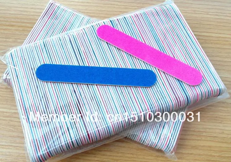 Wholesale New Hot Sale Free Shipping 500PCS Mini Nail Files Wood Files Manicure and Pedicure Trimming Tips Nail Sticker