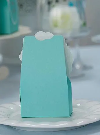 Tiffany Blue Sweet Love Choclate Box Bröllopsfödelsedag Baby Shower Favor Gift Bag Present Present Wrap Party Decorstions