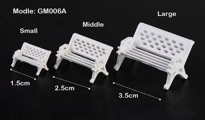 공예 미니 현대 공원 벤치 미니어처 인형의 집 마당 장식 요정 가든 미니어처 악세사리 완구