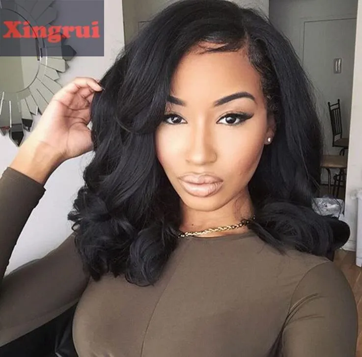 2021 Isabel Grade Full Lace Human Hair Wigs För Black Women Gluveless Front Brazilian Bob