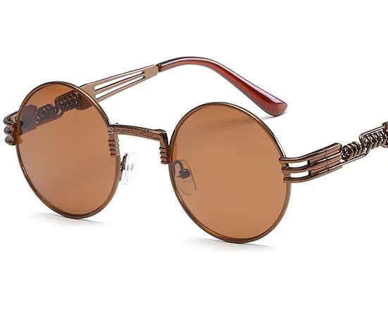 Optical Round Metal Sunglasses Steampunk Men Women Fashion Glasses Brand Designer Retro Vintage Sunglasses