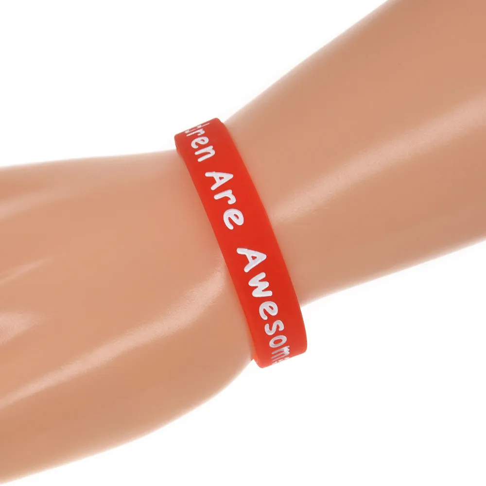 Children Are Awesome Silicone Rubber Bracelet Perfect To Use In Any Benefits Gift For Kids