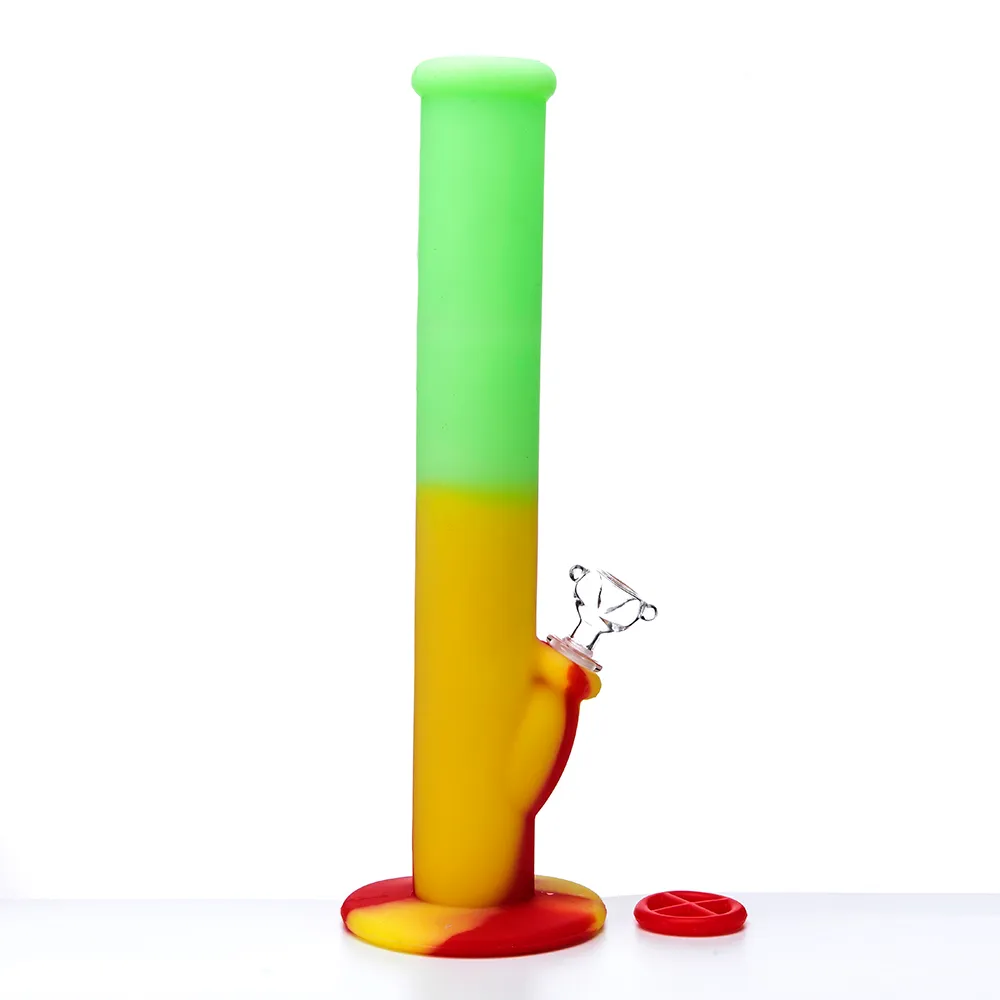 Narghilè in silicone pipa ad acqua in silicone multi colori con ciotola in vetro Pipa fumatori Bong Bong acqua su Mr_dabs