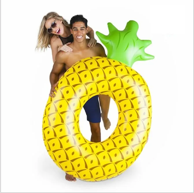 Erwachsener Schwimmring Riesige aufblasbare Ananas-Schwimmbeckenspielzeuge Aufblasbare Schwimmer-Lounge-Riesenschwimmmatratze