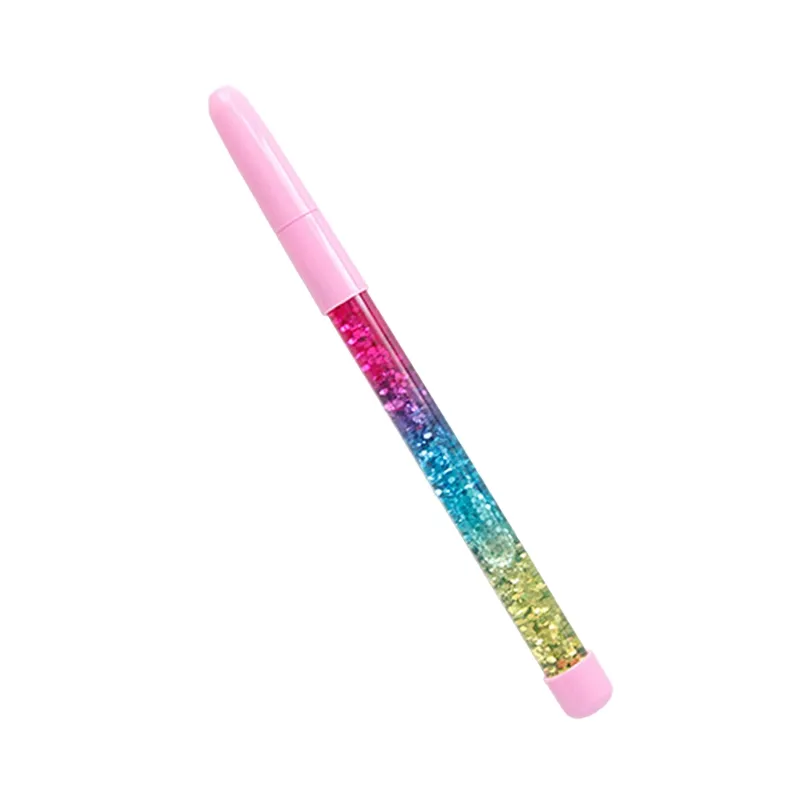 Wholesale Rainbow Fairy Stick Drift Sand Glitter Crystal Ball Point Unicorn  Glitter Pen 0.5mm Cute Design From Starch, $20.26