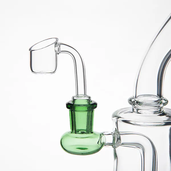 Glass Water Pipes with Quartz Banger Nail 14mm female joint Glass Bong Smoking Pipe Dab Oil Rigs small bubbler Hookahs beaker 965