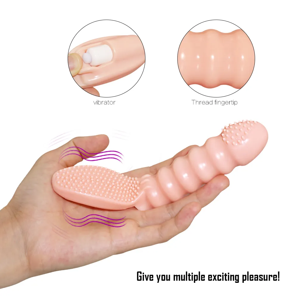 _06Finger Vibrator Sex Toys For Woman Clitoris Stimulator Brush Vibrating Finger Sleeve G Spot Vibrator Sex Products