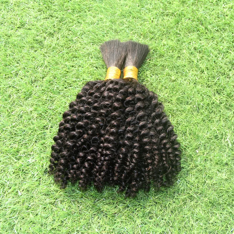 Trança de cabelo solto em massa, 100g de cabelo humano para trança em massa, sem fixação, 1 peça, brasileiro não processado, encaracolado solto