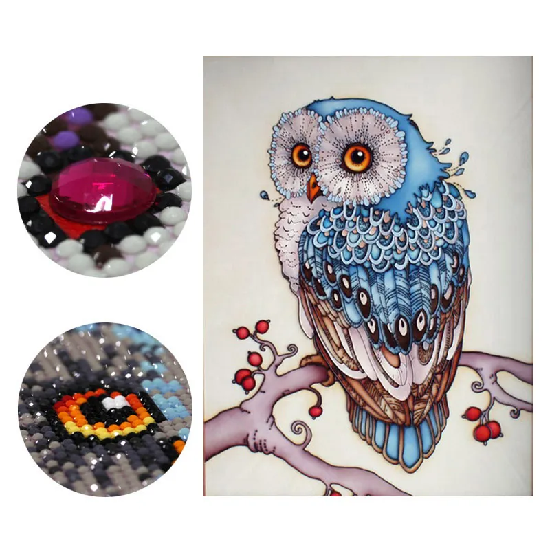 Full,Diamond Embroidery,Animal,Owl,5D,Diamond Painting,Cross Stitch,3D,Diamond Mosaic,Needlework,Crafts,Christmas,Gift