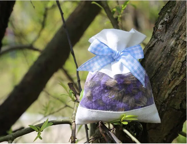 Hot sell 500pcs/lot Cotton Organza Incense Bag Lavender Sachet Linen Package Bags Jewelry Cosmetic Storage Pouch Package Gift