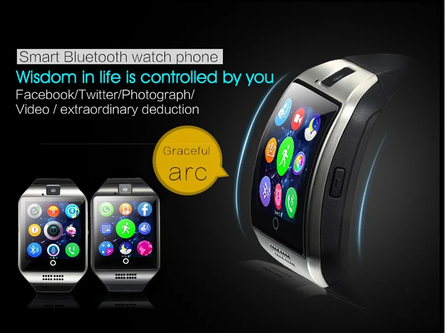 Q18 Bluetooth Cheap Smartwatch With SIM Card Slot For Apple IPhone Android And Samsung From Panasia2013 12.07 DHgate.Com