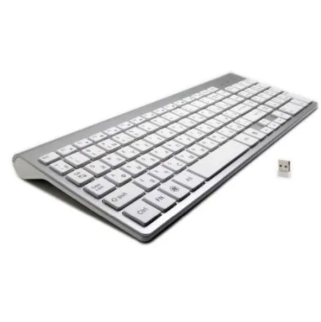 101 Nycklar Ultra-Thin Russian Keyboard 2.4GHz Trådlöst Mute Keyboard Teclado Gamer för Mac Win XP 7 10 Android TV Box