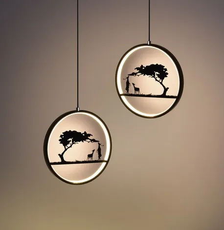 Creative Deer Chandelier Scandinavian Restaurang Personlighet Modern Enkel Aisle Entré Art Single Head Bar Landelier