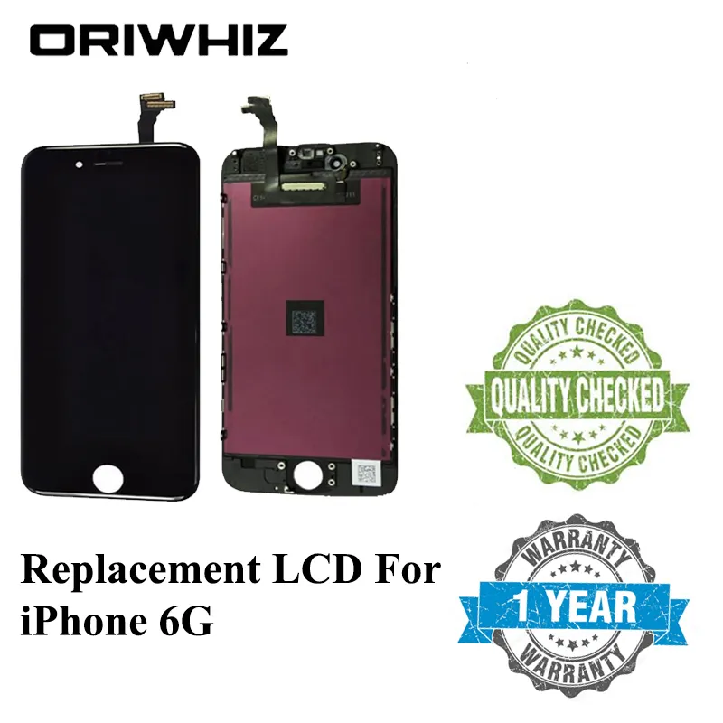 Prawdziwe zdjęcie Najlepsza Jakość Dla Iphone 6 Wyświetlacz LCD Wyświetlacz Dotykowy Digitizer Montaż No Dead Pixel Black White Color Free DHL Shipping