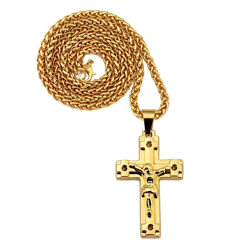 Heren Grote Jezus Gouden Mode Ketting Sieraden Punk Hip Hop Sieraden Lange Ketting Kettingen Voor Men4046227