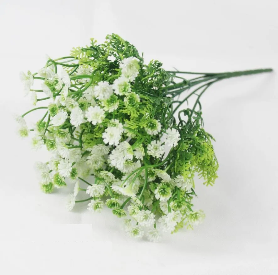 결혼식 파티 홈 휴일에 대 한 7 인공 PVC Gypsophila 꽃 꽃다발 장소 장식 꽃다발 DIY 만들기