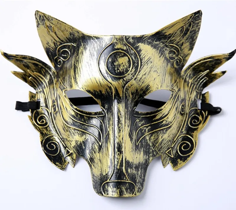 Gruselige Tier-Halbgesichtsmaske – Für Halloween, Cosplay & Karneval – Atmungsaktiv & Verstellbar, Einheitsgröße