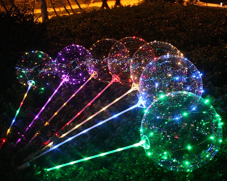 3 Meter LED Light Balloons With Stick 18 Inch Light Up Balloon In Stock