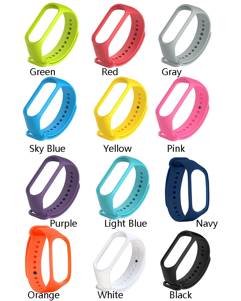 Silicone Para Xiaomi Mi Band 3 inteligente relógio de pulso Strap Belt pulseira colorida para Mi Band 3 Pulseira pulseira