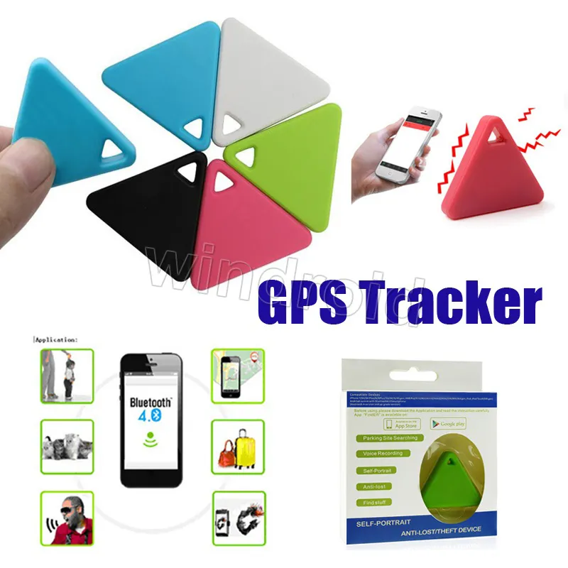 Mini GPS Tracker Smart Wireless Bluetooth Anti-lost alarm Trackers iTag Key Finder triangle Locator Remote Control Shutter Cheapest by DHL
