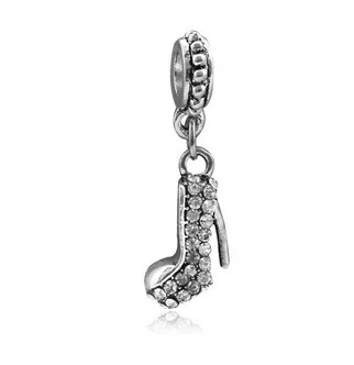 Convient aux bracelets Pandora Chaussures à talons hauts Dangle Charms Perles Silver Charms Bead Pour la vente en gros DIY Collier Européen Bijoux Accessoires