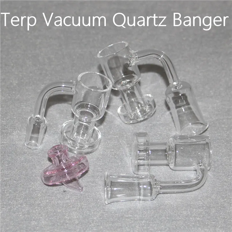 2mm de quartz Terp Banger Banger Sundries à ongles Up Huile Bangers avec bouchon de glucides UFO en verre pour tuyau d'eau en silicone DAB