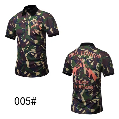 Summer Short Men Shirt Camouflage Designer 3D Printing Men Shirts Male Funny Beach Style Top Tee Fashion T-shirt