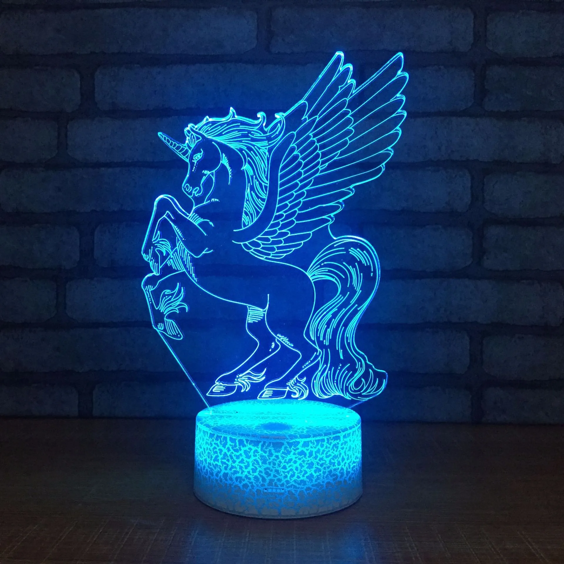 Acryl 7 Farbe Meditation 3D LED Nachtlicht Schlafzimmer Lampe Wohnzimmer Lichter Schreibtisch Tisch Dekoration Nachtlicht