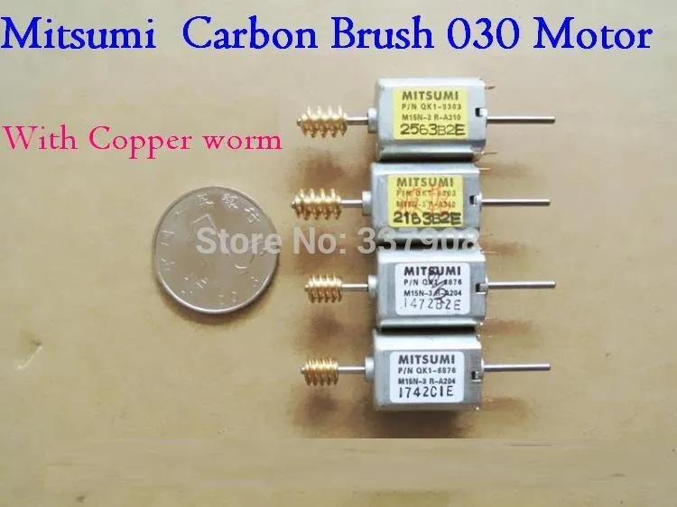 Mitsumi Series QK1 12V Micro Dc Motor Com Cobre Worm e Double Shaft Usado Para Toy Ou DIY