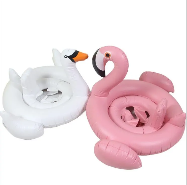 Anello il nuoto Estate Flamingo Sedile Galleggiante Gonfiabile neonati Piscina bambini Giocattoli da spiaggia bambini Swim Circle Piscina galleggianti Cigno Giocattoli